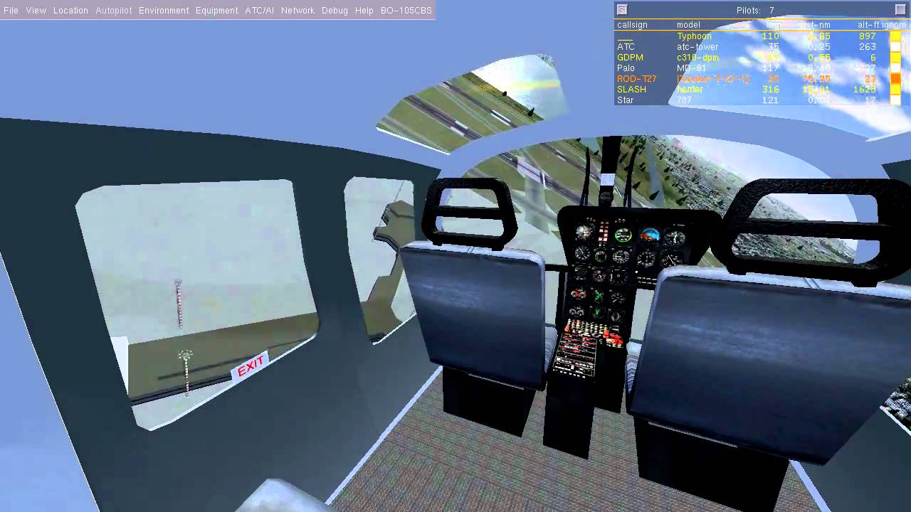 FlightGear 2.0 bo105 helicopter new textures YouTube