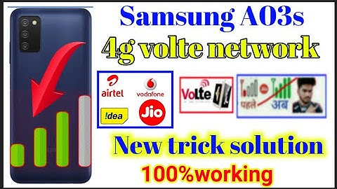 Samsung A03s 4g volte network problem solve / how to solve 4g network problem Samsung A03s