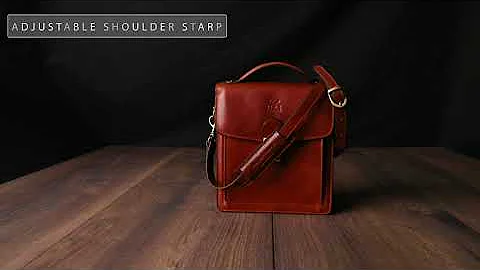 Small Cognac Brown Leather Briefcase - Walden | Time Resistance Official Video