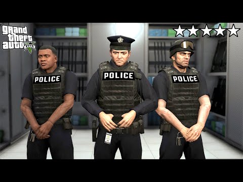 Видео: Плохие копы МАЙКЛ, ФРАНКЛИН и ТРЕВОР наводят порядок! - GTA 5 Игра за Полицейского (Моды ГТА 5)