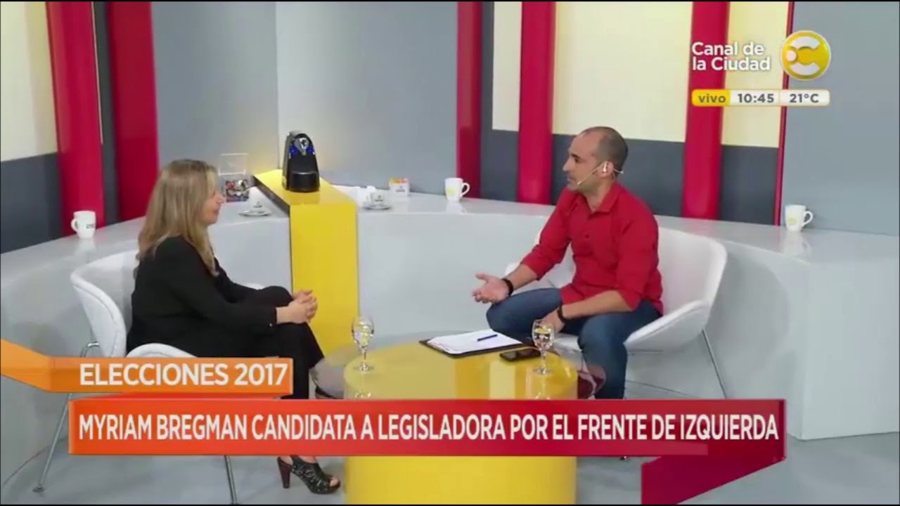 Myriam Bregman en el canal de La Ciudad - YouTube
