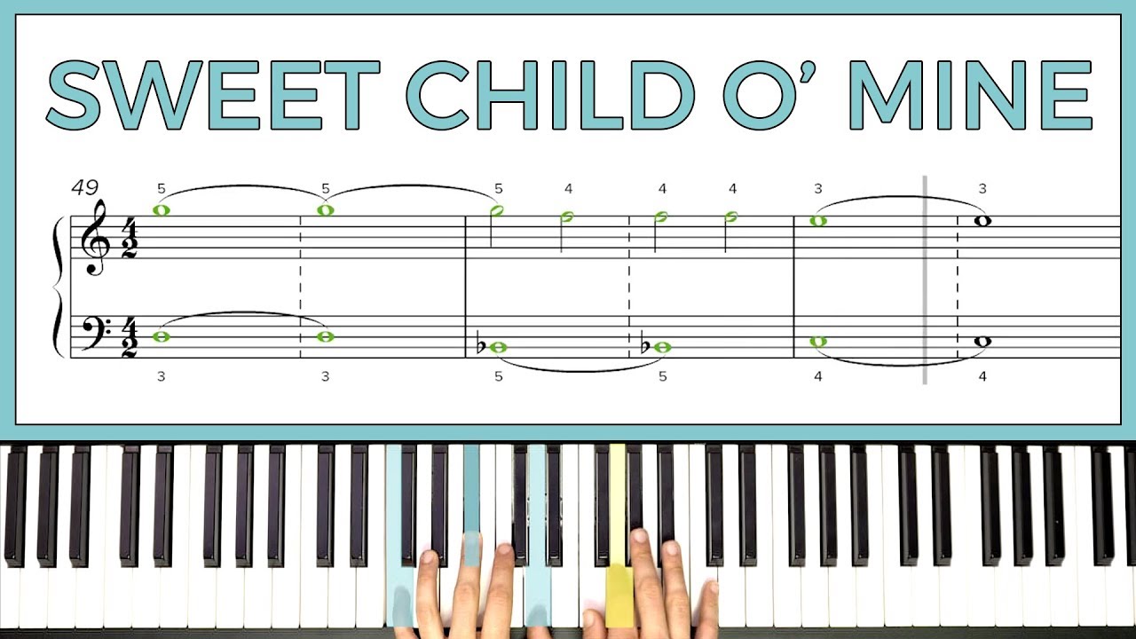 How to play 'Sweet Child O' Mine' by Guns N' Roses on the piano
