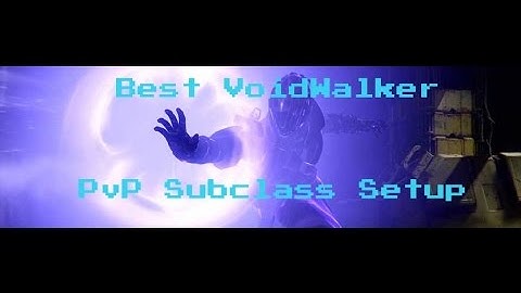 Destiny VoidWalker PvP Setup!