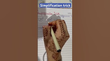 Simplification trick #simplification_tricks #simplificationfasttricks #simplification #mathstricks