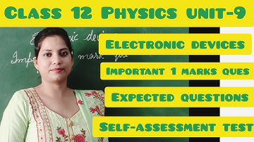 1 marks important questions of Unit-9 #Physics #Class12 #important_que #Electronic_device #Rimplemam