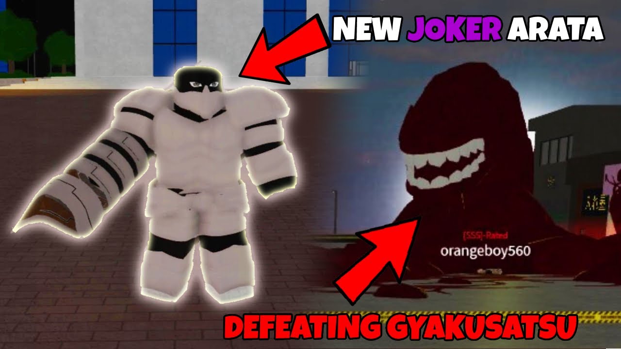 NEW JOKER ARATA SHOWCASE + DEFEATING GYAKUSATSU SOLO... (Roblox Ro