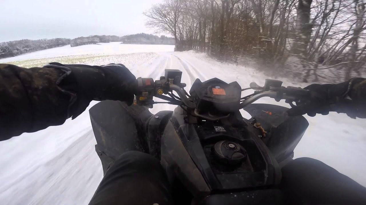 Balade quad sous la neige YouTube