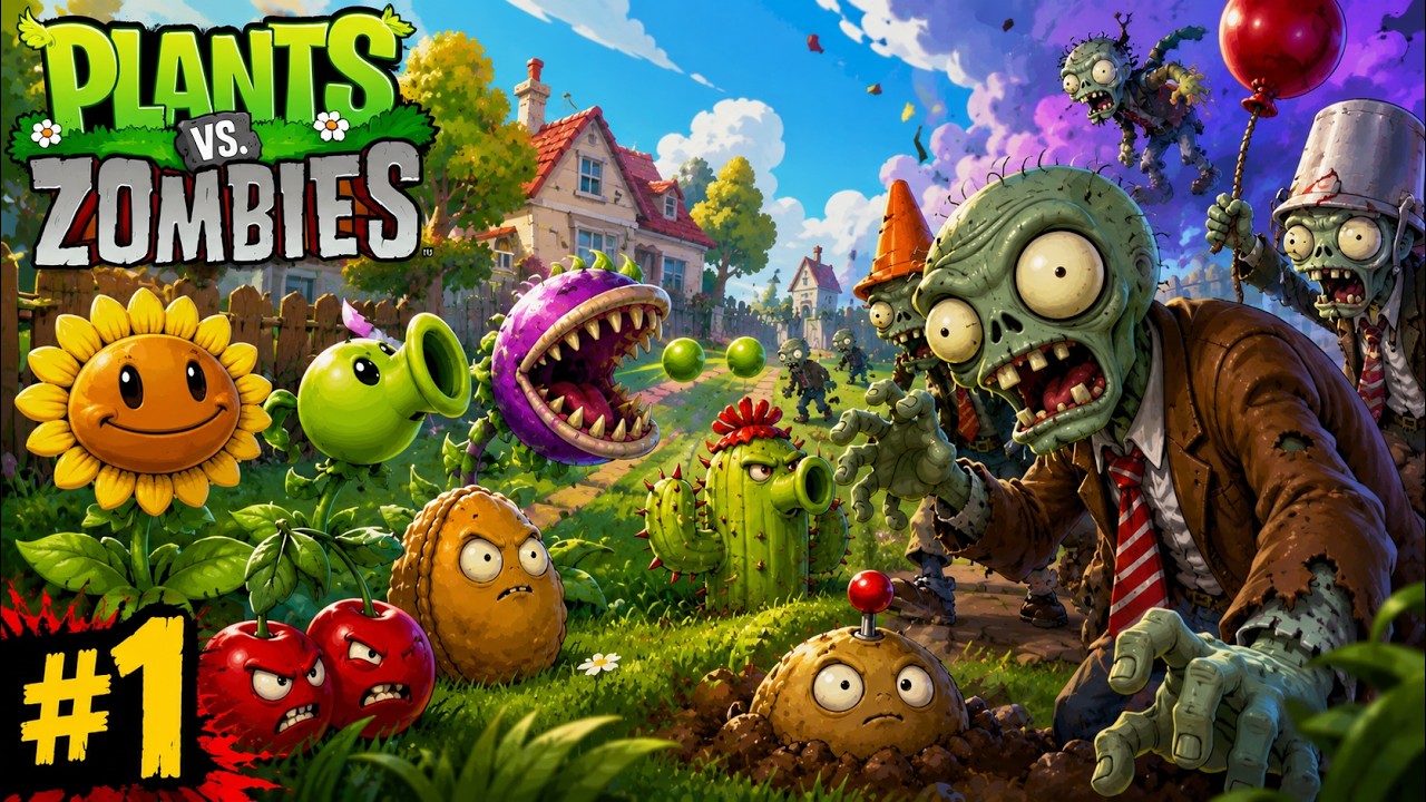 Plants Vs Zombies Gameplay Part 1 Adventure 1 - YouTube