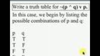 truth tables demo example 1