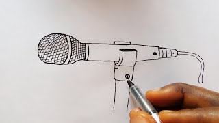 How to draw  Microphone step by step.