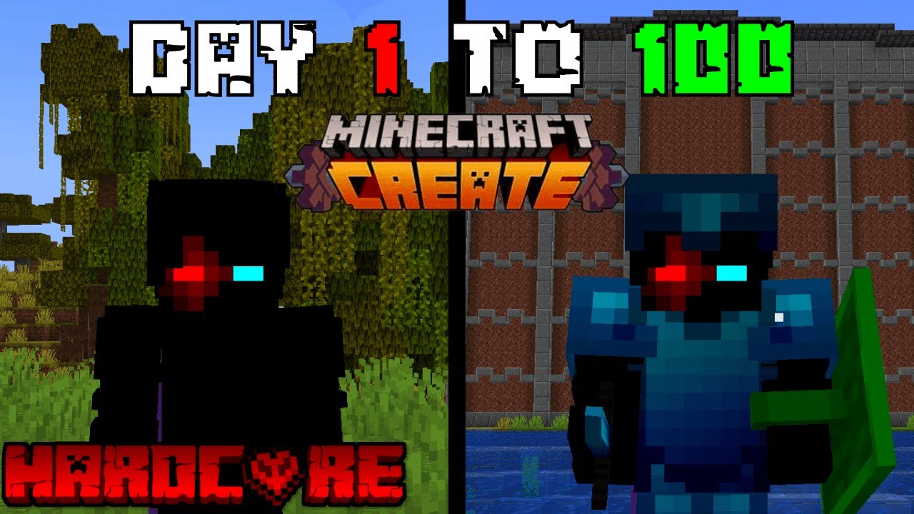I Survived 100 Days In Minecraft Hardcore With Create Mod ...