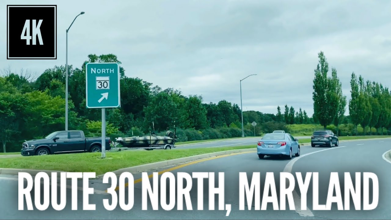 Driving through Hanover Pike 30 North, Maryland