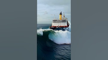 Massive Ship Faces Giant Tidal Wave! Epic Sea Battle! #SeaBattle #TidalWave  #scaryocean