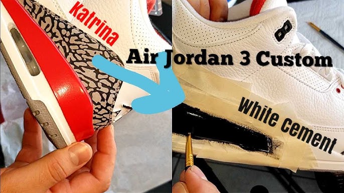 How to paint your shoes - Jordan Wolf Grey 3s w/ pictures 