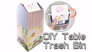 How to Make DIY Table Trash Can Student Table Selfmade Organizer Storage Box | Origami | Handmade
