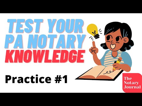 Pennsylvania Notary Test Practice Questions 1 - YouTube