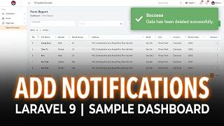 Add Notification when save Laravel 9 | Sample Dashboard