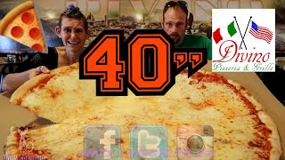 DIVINO’S MASSIVE 40” TEAM PIZZA CHALLENGE - NEW RECORD - INSANELY HUGE - 16 LBS TOTAL - CHEAT DAY