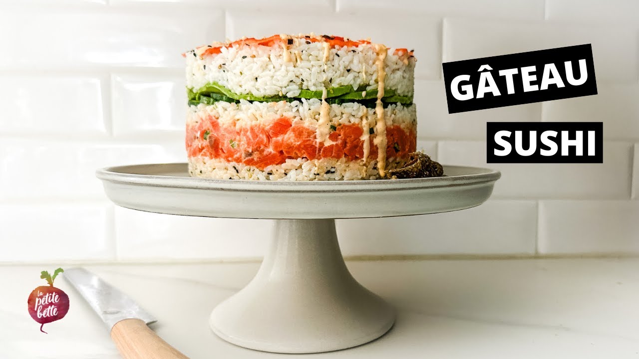 GÂTEAU SUSHI CAKE 🎂🍣  Le sushi étagé