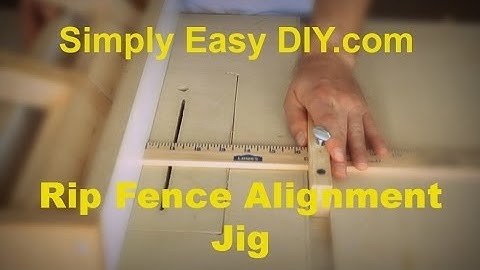 Rip Fence alignment jig