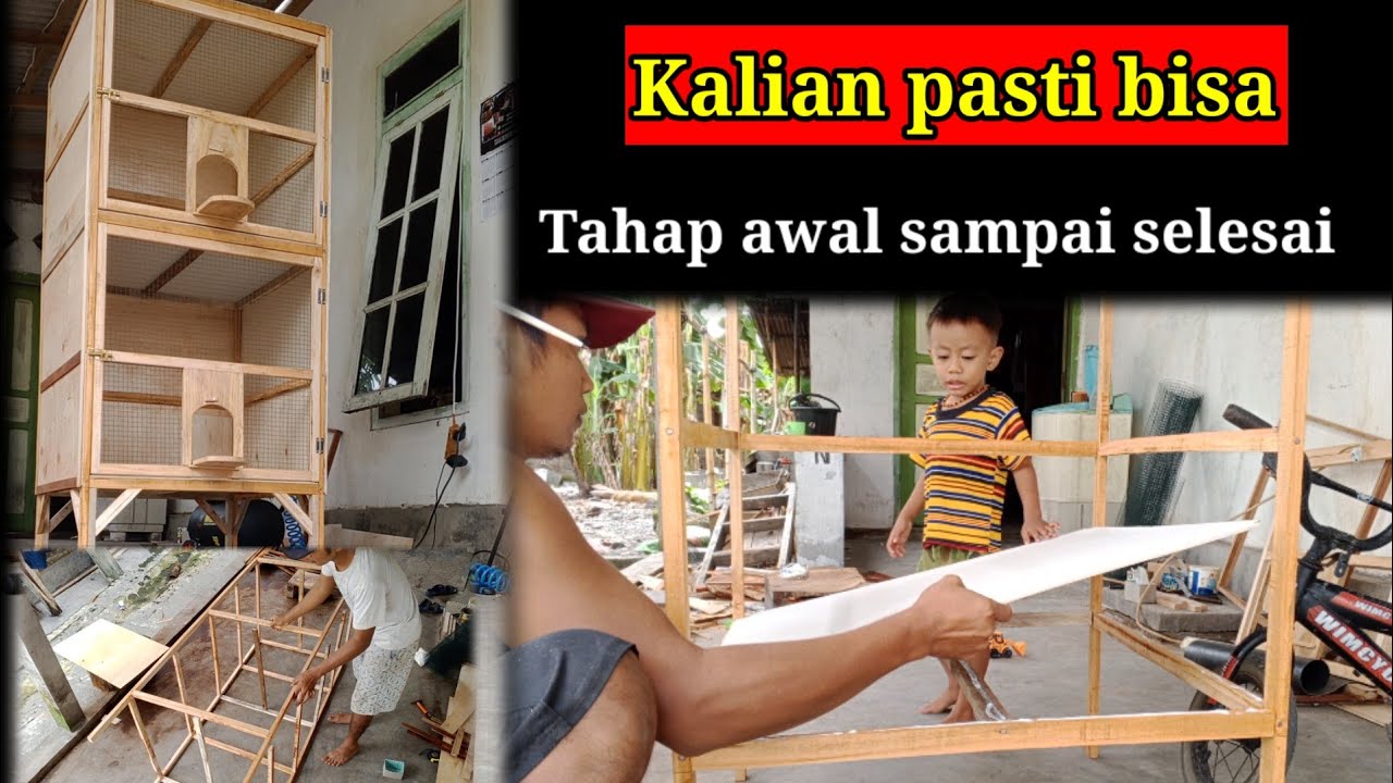 cara membuat kandang merpati 2 ruang // how to make a pigeon coop #kandangmerpati  #merpati #pigeon