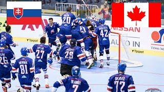 Slovensko VS Kanada Majstrovstvá Sveta v Hokejbale 2019 SEMIFINÁLE
