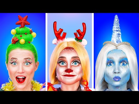 IDE MAKEUP DAN KOSTUM NATAL | TikTok Natal Tidak Terkendali! Tutorial oleh 123 GO! SCHOOL