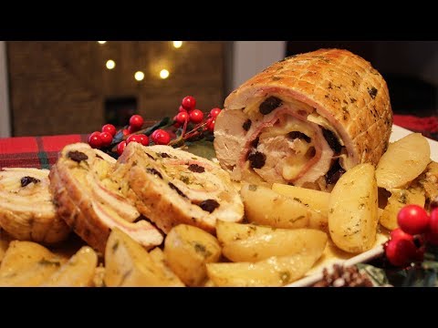 Video: Rollo De Pavo Relleno De Tocino Y Manzanas