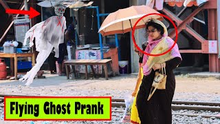 Halloween Flying Ghost Prank With Public Reaction👻TRY NOT TO LAUGH 😂🔥😹 BY FS Dhamaka Funny