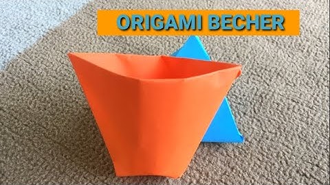 Origami Becher Falten - Papier Becher Basteln
