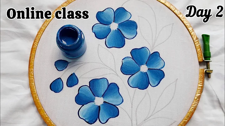 Online Class 2 How to paint on cloth series 👩‍🎨   Fabric painting for beginners Day 2