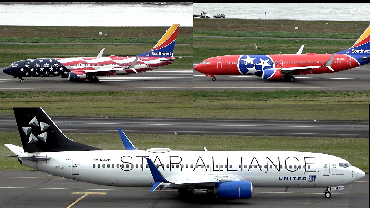 (4K) PDX Early Morning Plane Spotting - Portland, Oregon