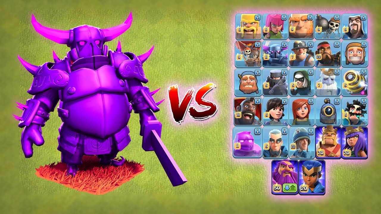 LVL 60 KING Vs. MAX LVL 8 PEKKA!!! Clash Of Clans DEATH MATCH!! 