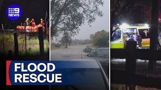 Flood Rescues As Rain Drenches Parts Of Queensland 9 News Australia