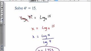Algebra 2 Lesson 8 6 Solving Exponential and Logarithmic Equations part 1