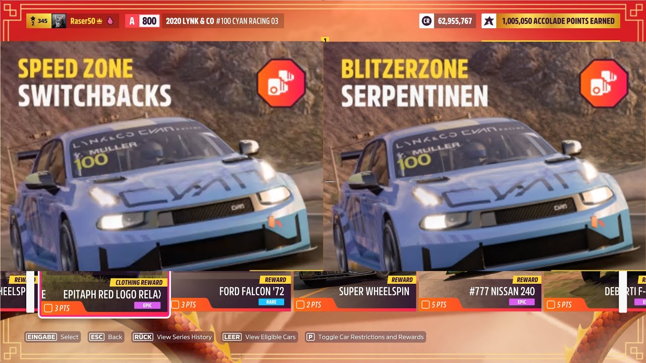 Forza Horizon 5 Weekly Challenge - SWITCHBACKS Speed Zone Blitzerzone SERPENTINEN ...with Share Code