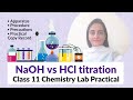 NaOH vs HCl Titration using Phenolphthalein | Class 11 Chemistry Lab Practical | Practical Copy