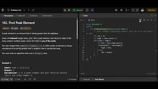 LeetCode Daily Challenge 21 April 2026 | 162 : Find Peak Element | C++ Solution