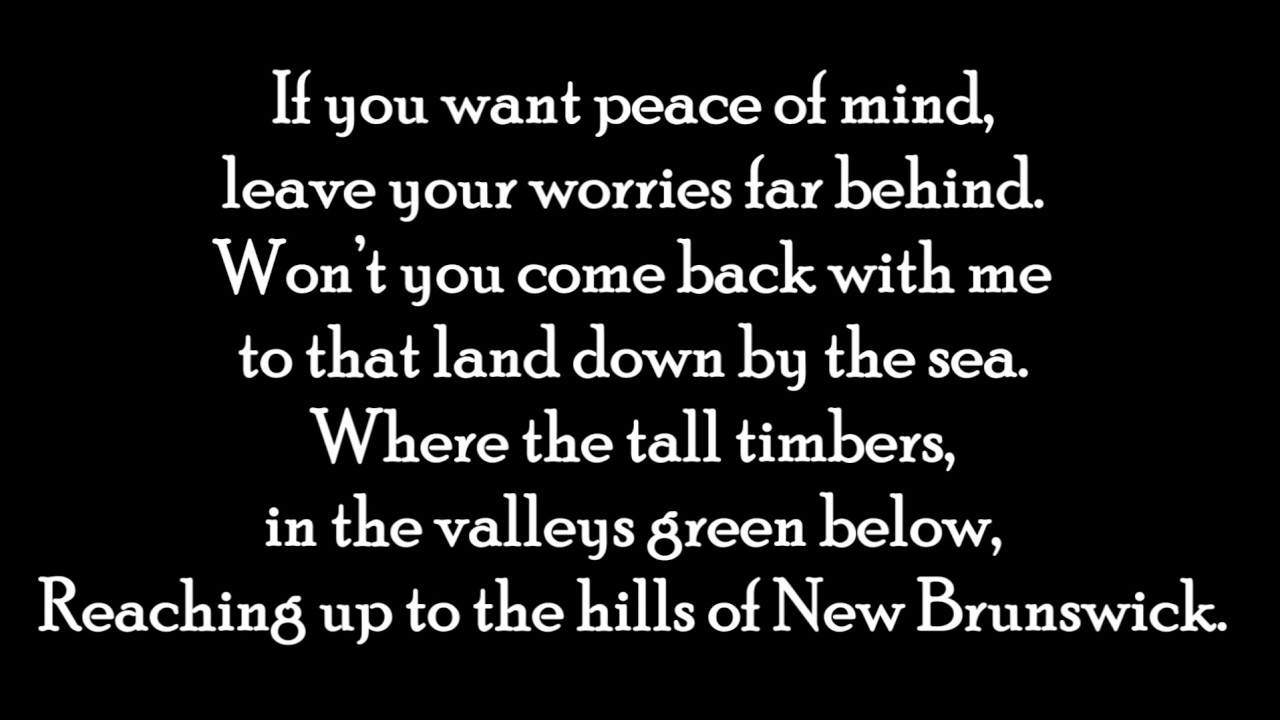 Land of New Brunswick - lyrics