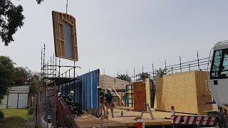 Certified Passive House Melbourne - 02 SIPs Wall Installation - Sunpath Architects