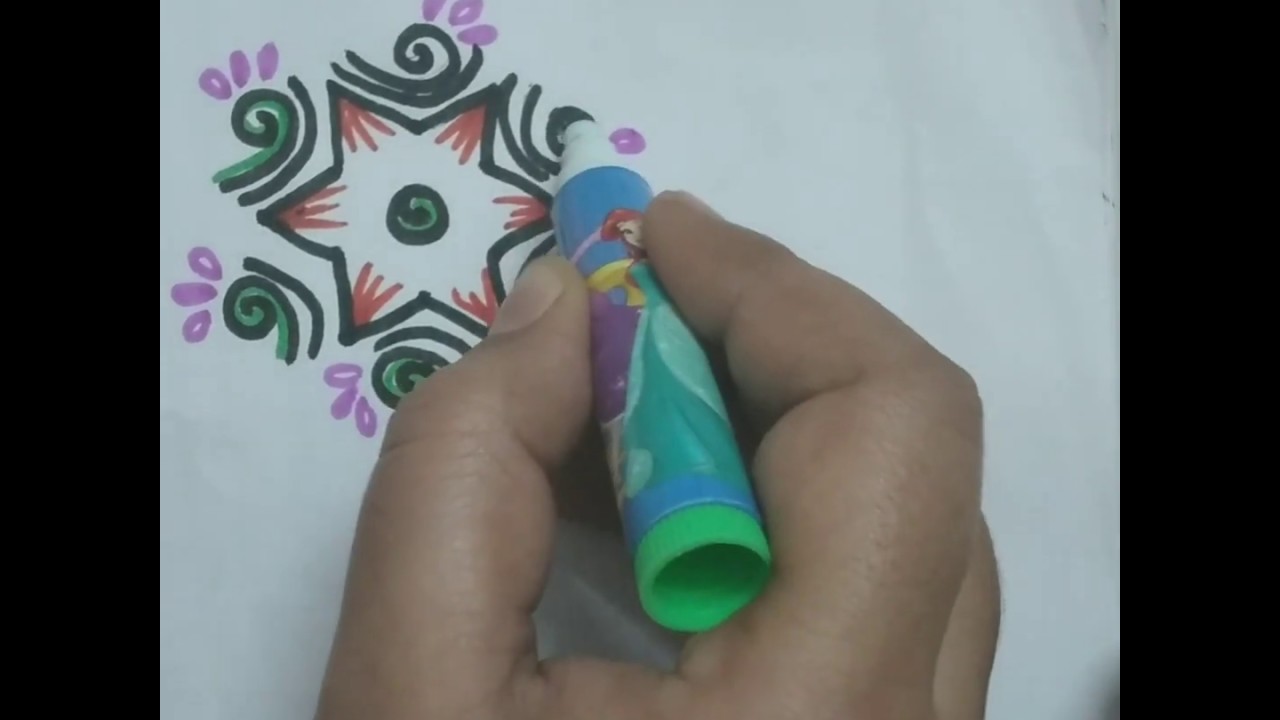 Easy kolam - YouTube