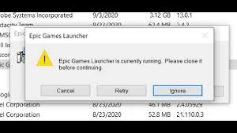 Fix Epic Games Launcher Uninstall Error Epic Games Launcher is Currently Running