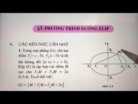 Video Toán Hình 10 - PHƯƠNG TRÌNH ĐƯỜNG ELIP (lý thuyết và... - YouTube