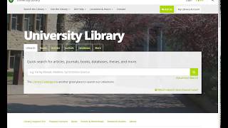 Using the Library from a Distance: Accessing Articles Online