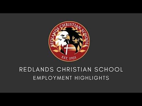 Redlands Christian School Employment