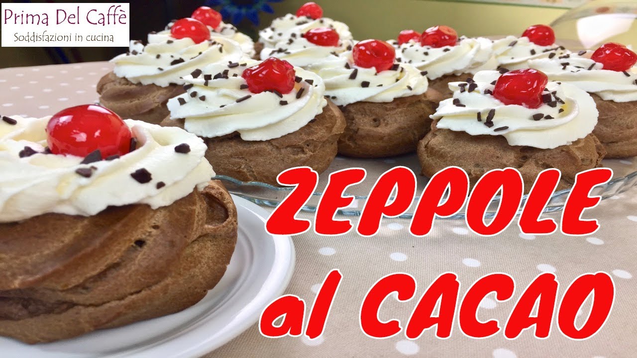ZEPPOLE AL CACAO - zeppole di san giuseppe al forno - Prima del Caffè Soddisfazioni in cucina