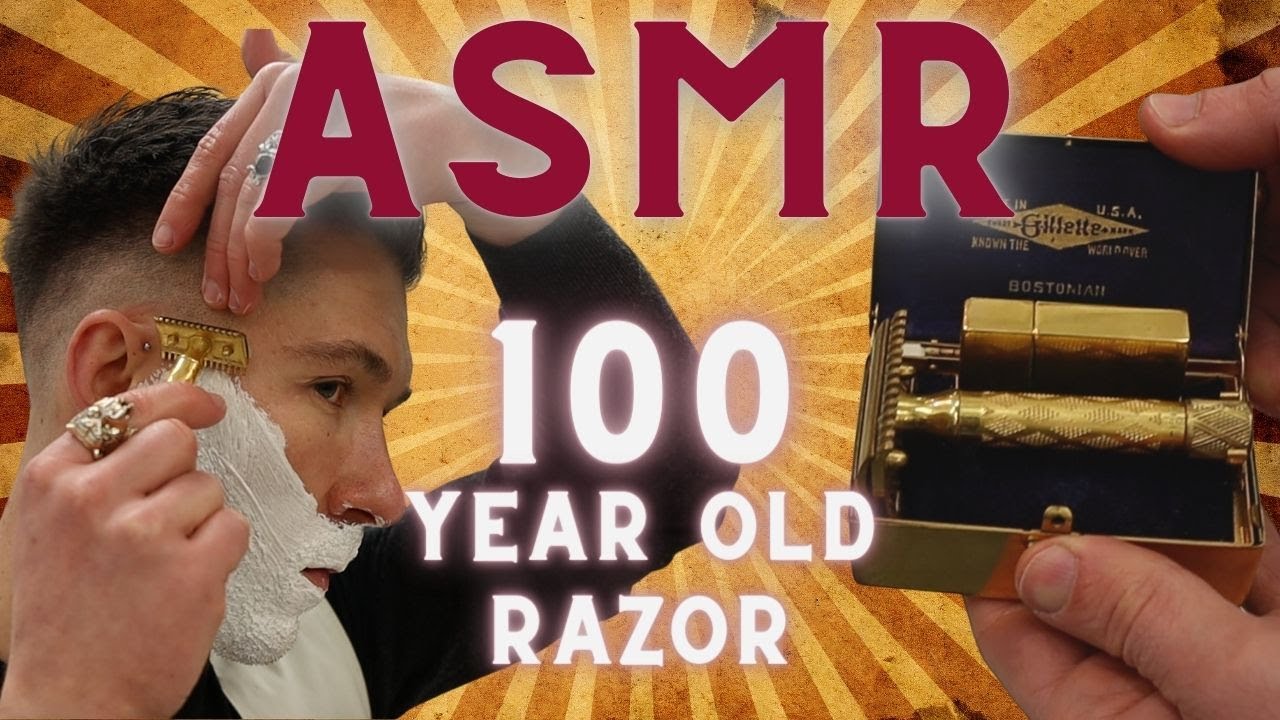 👁👄👁Highly Relaxing 🔊 ASMR 🪒 Shave With 🤯 100 Year Old Razor - YouTube