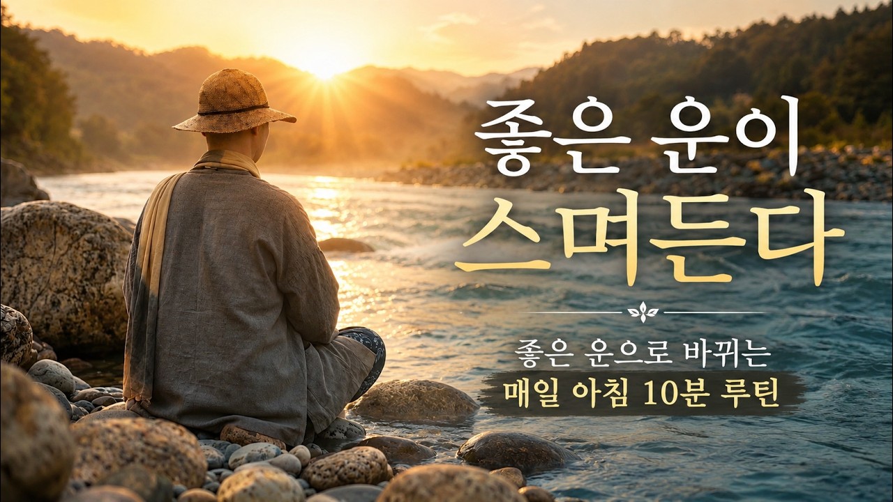 [좋은 운을 부르는 10분 아침확언루틴] 오늘 하루 내 삶에 “좋은 운이 스며든다” #행운 #운세 #아침 #아침묵상
