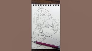 Power x Denji face drawing ❤️#チェンソーマン #イラストメイキング #創作 #アニメ #chainsawman #米津玄師