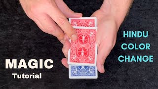 Magic Card Trick Tutorial - Hindu Color Change With A Twist - How To Change The Color Of A Deck screenshot 5